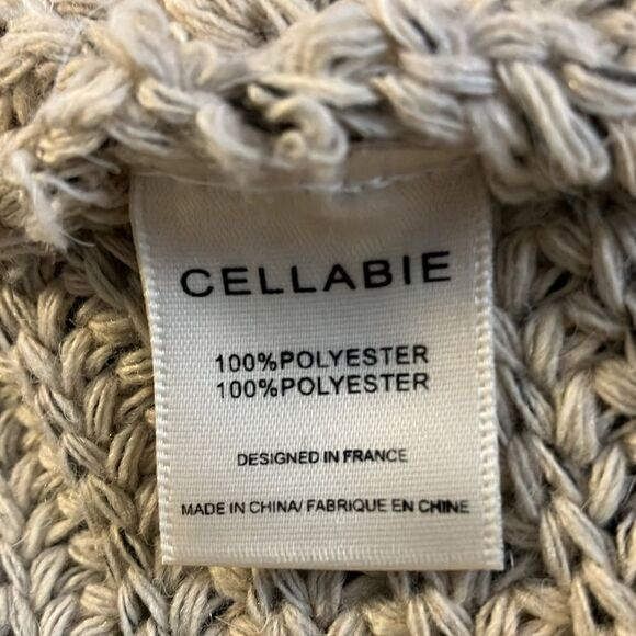 NWT CELLABIE OSFM Oversized Cardigan Open Front Cable Knit with Faux Fur Collar - Picture 5 of 11